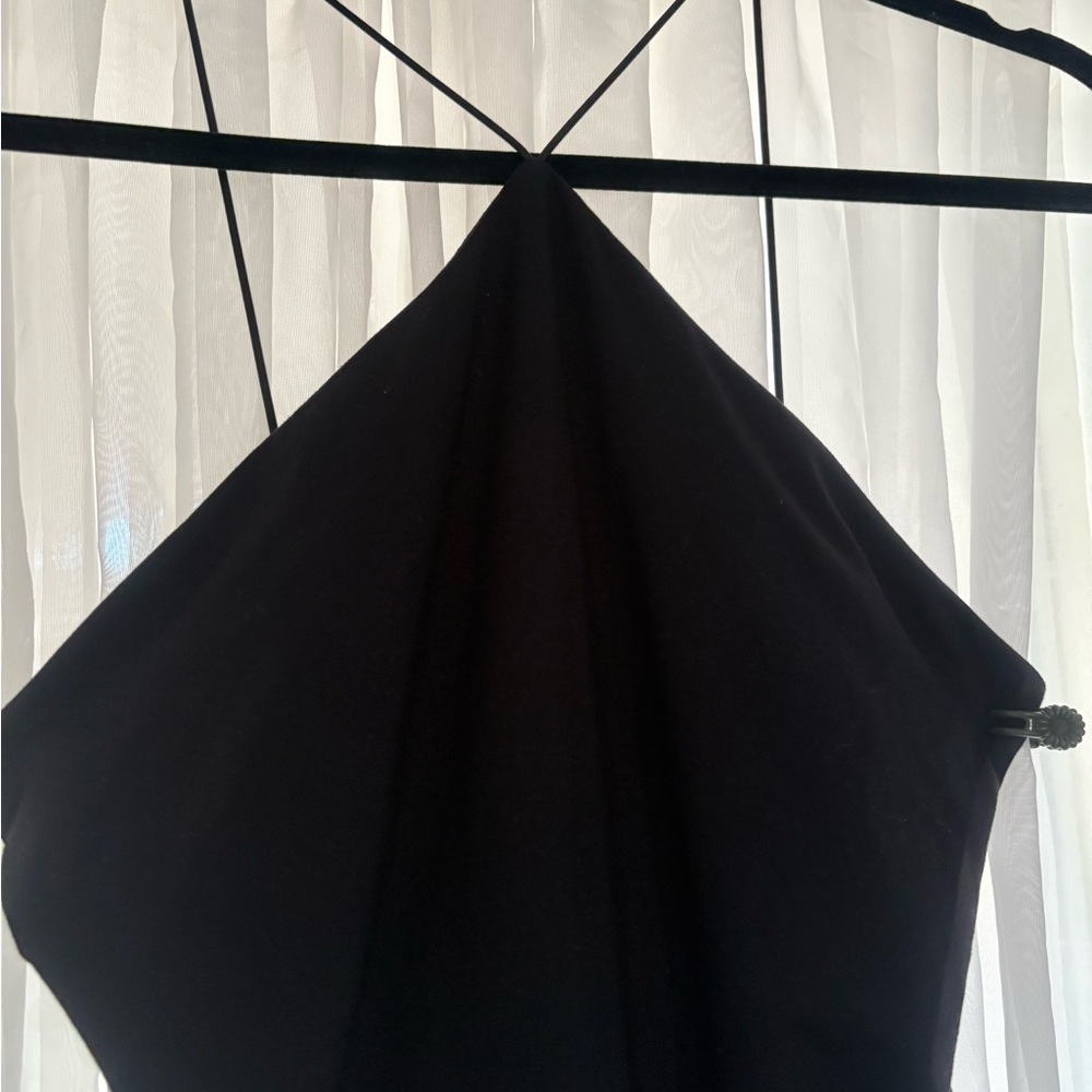 Elegant Black Halter Top
